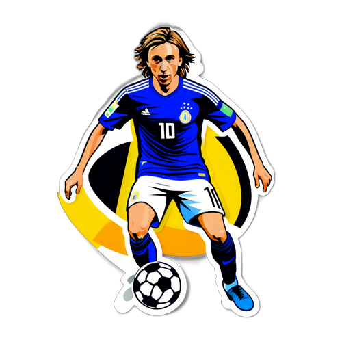 En dynamisk klistermärke av Luka Modric