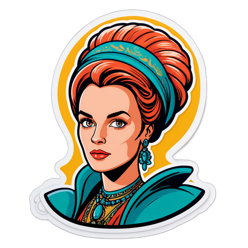 Stylizovaná diva s českým kulturním dědictvím