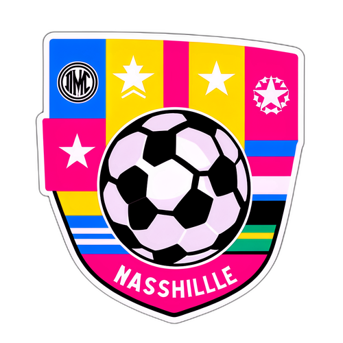 Sticker Keseronokan Pertandingan Bola Sepak Nashville dan Inter Miami