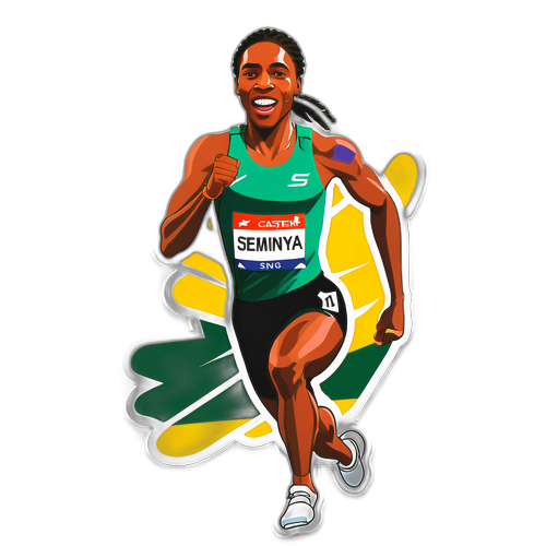 Caster Semenya juoksemassa voittajana