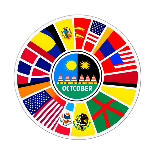 Adhesivo de Fiestas Nacionales de Octubre