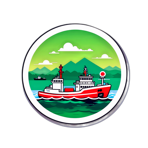 青岛港主题贴纸