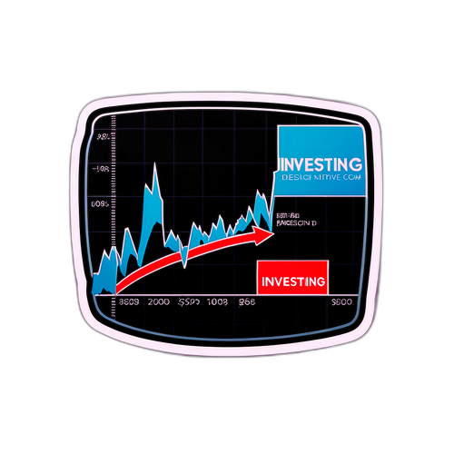 주식 시장 그래프 디자인 스티커