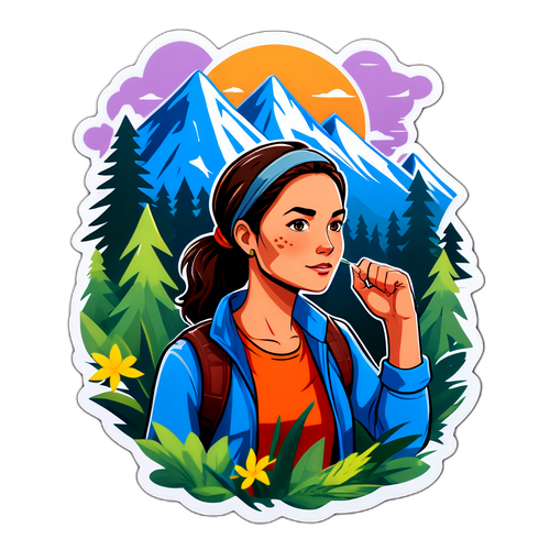 山野求生女主角贴纸