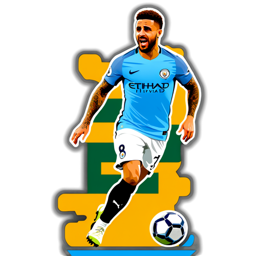 Kyle Walker i aktion for Manchester City