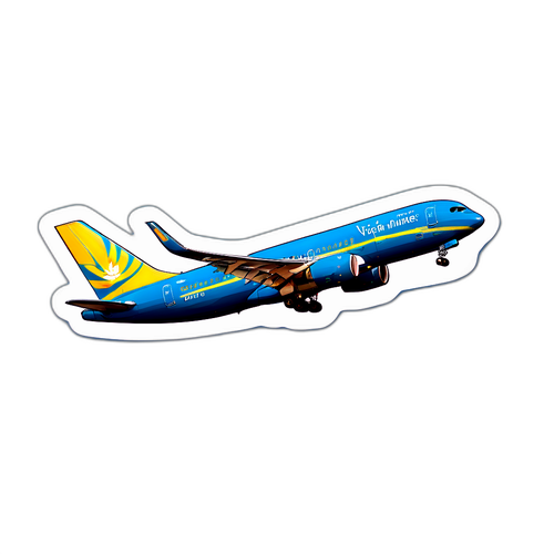 Máy bay Vietnam Airlines bay vào bầu trời xanh sáng