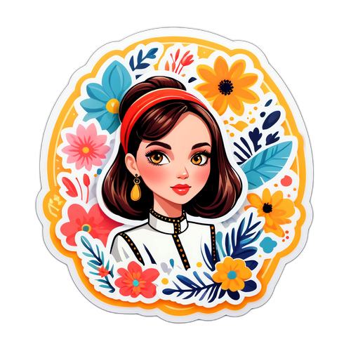 Stylowa naklejka Aleksandry Kwaśniewskiej z modnymi dodatkami