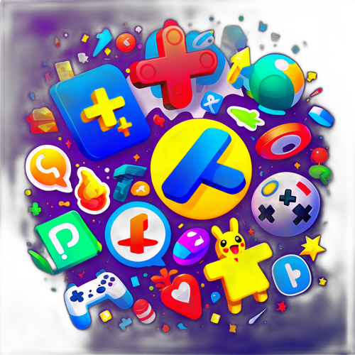 Sticker van populaire PS Plus games in een kleurrijke collage