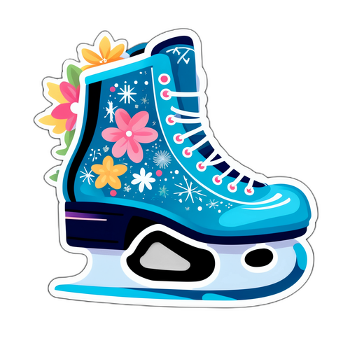 IJsschaat ontwerpen met sprankelende accenten en bloemmotieven