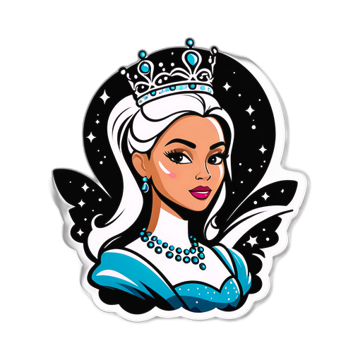 Miss Universe 2025 için Şık Kraliçe Sticker'ı