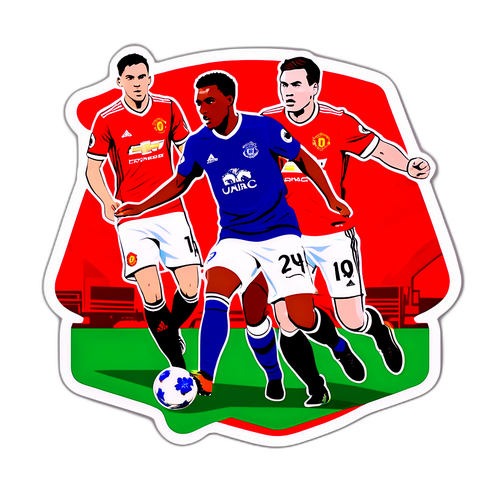 Manchester United vs Everton Kampklisticker