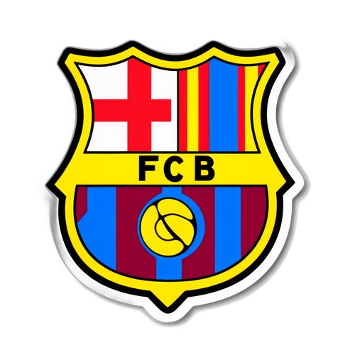 Abstracte FC Barcelona Logo Sticker