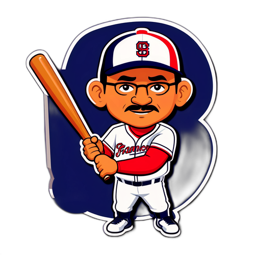 Cartoon Captain Terry Francona Sticker