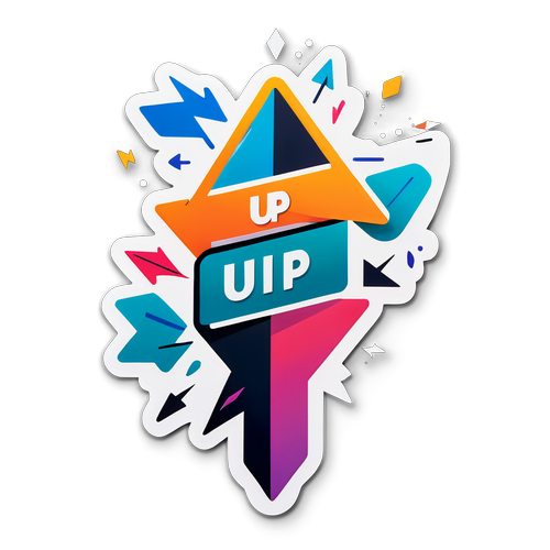 उत्साहवर्धक 'UP' स्टिकर