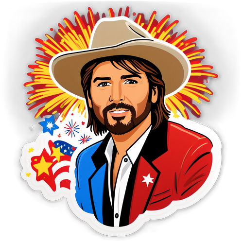 Fun Cowboy Inauguration Sticker