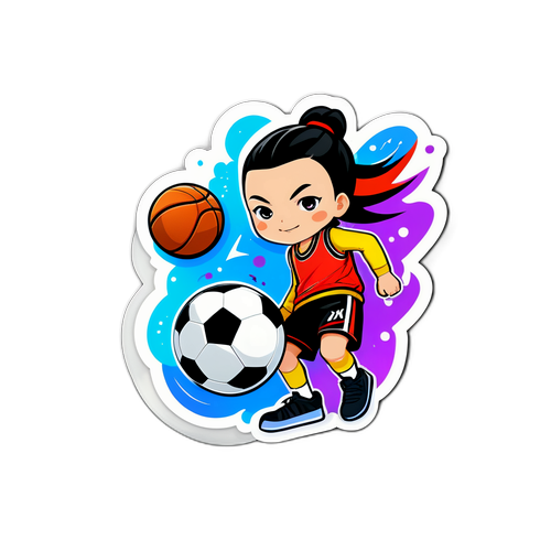 結合時尚與運動元素的貼紙設計
