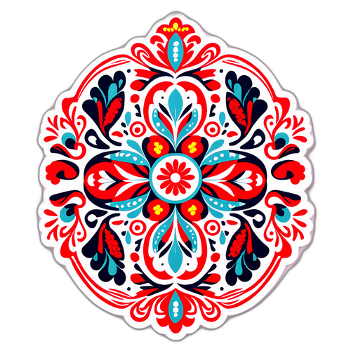 Стильний малюнок з білоруськими народними візерунками