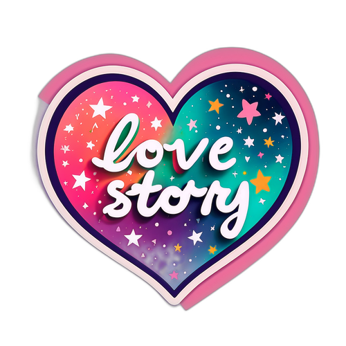 Serce z napisem 'Love Story'