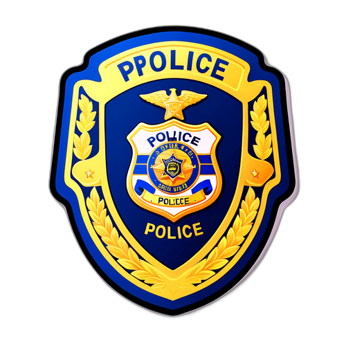 पुलिस बैज स्टिकर डिजाइन