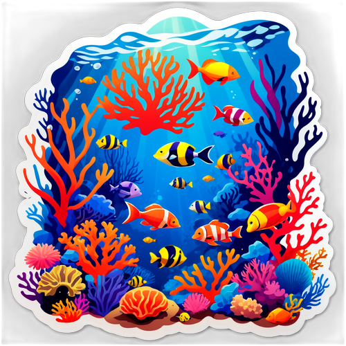 Colorful Underwater Coral Reef Scene