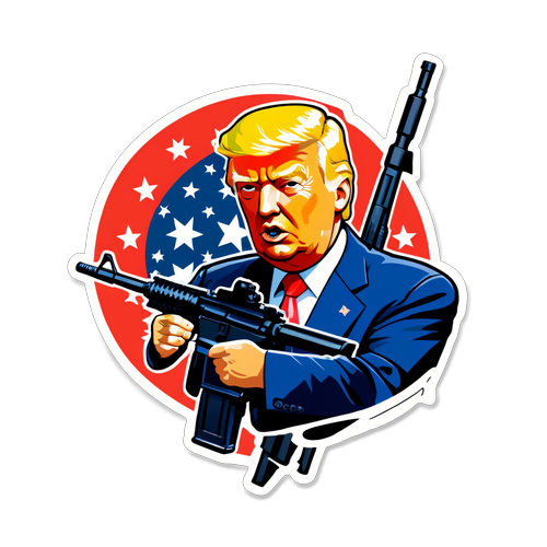 Schokkende Sticker: Trump met een AR-15 en de Duistere Waarheid Achter zijn Politieke Overtuigingen!