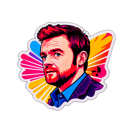 Sticker dedikeret til Paul Gallagher's musikturné