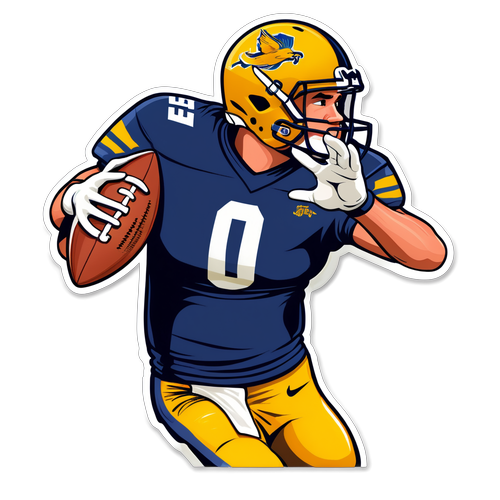 Dynamic Football Player Sticker