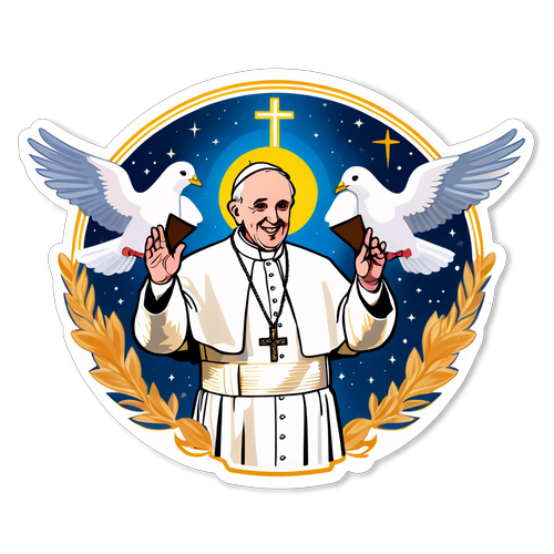 Sticker que Celebra el Legado del Papa Francisco