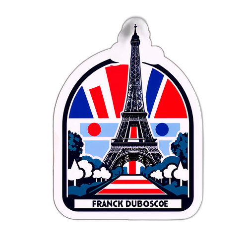 Franck Dubosc met Iconische Franse Symbolen