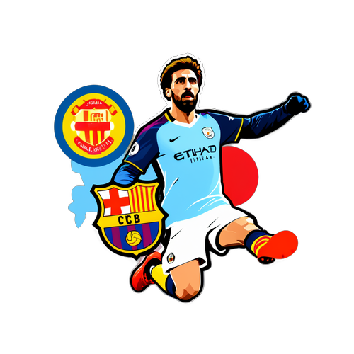 Foci őrület: Barcelona és Manchester City akcióban – Ez a sticker elragad!