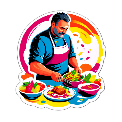 Philippe Etchebest préparant un plat gourmet