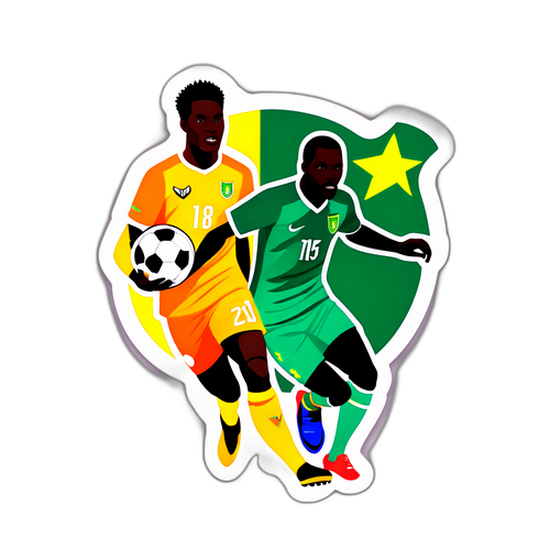 Sticker về trận đấu giữa Bờ Biển Ngà và Cameroon