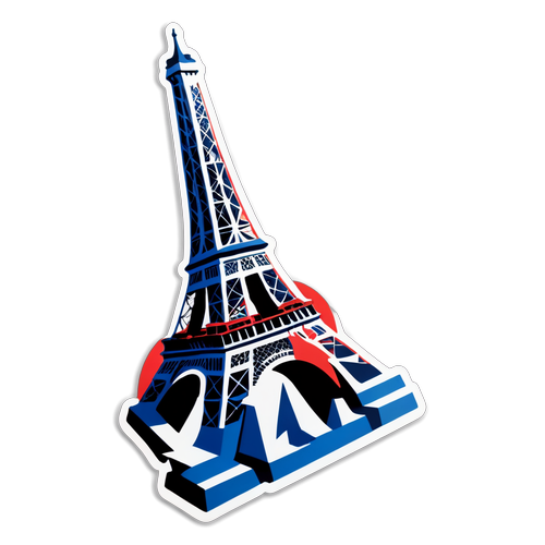 PSG Sticker met Eiffeltoren