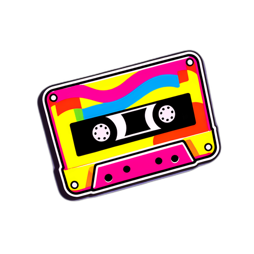 Sticker Kaset Berwarna untuk Kool FM