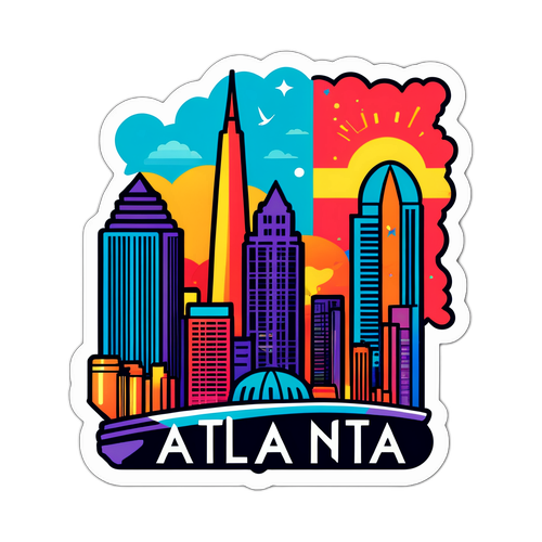 Sticker que celebra la cultura de Atlanta