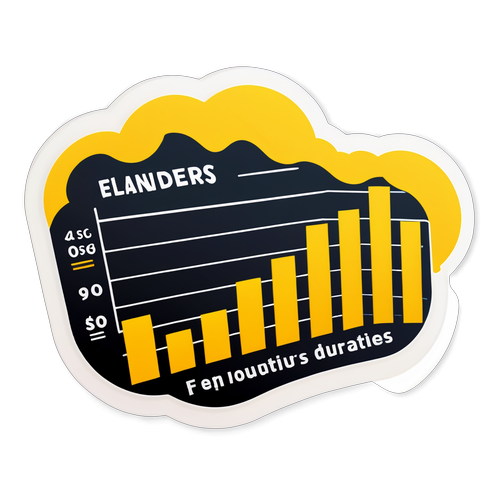 Informatieve sticker met statistieken over de verdiensten van Vlaanderen
