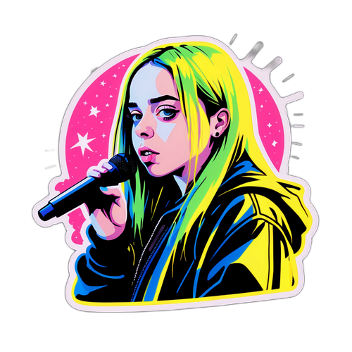 Autocollant de Billie Eilish en concert