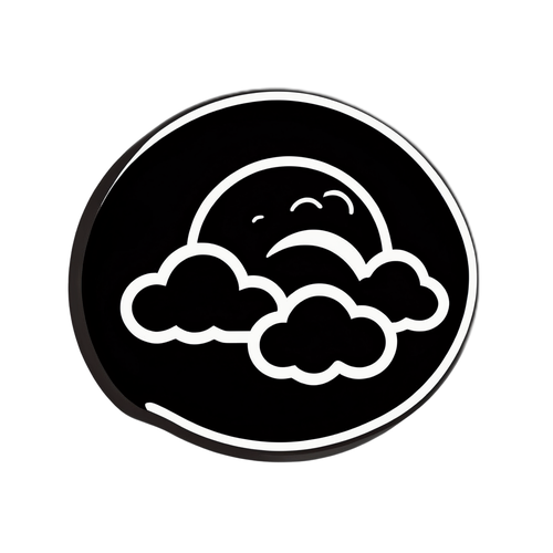 간단한 모노크롬 날씨 아이콘 스티커