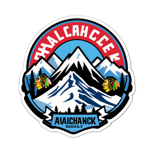 Snowy Mountain Hockey Rivalry Sticker