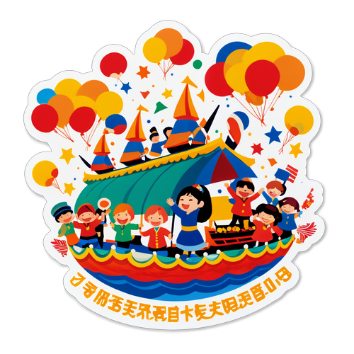 横浜のパレードを祝うステッカー