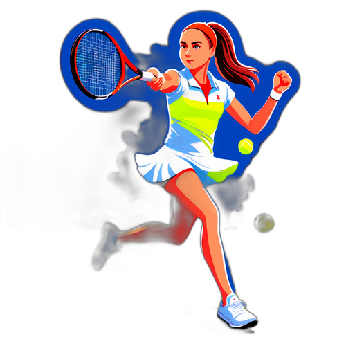 Autocollant Coloré de Tennis