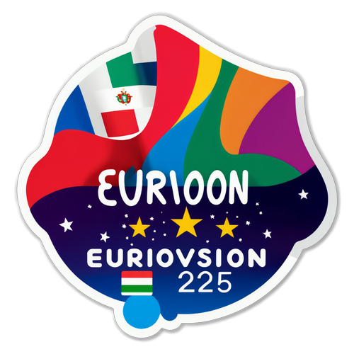 Adesivo Colorato per il Eurovision 2025