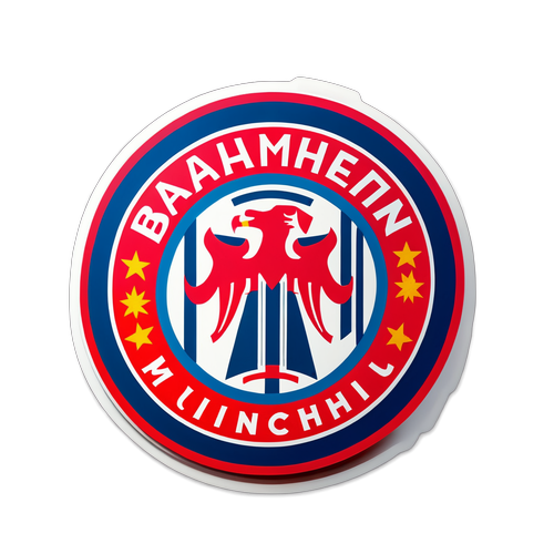 Kolorowy naklejka z logo Bayernu Monachium z elementami Heidenheim