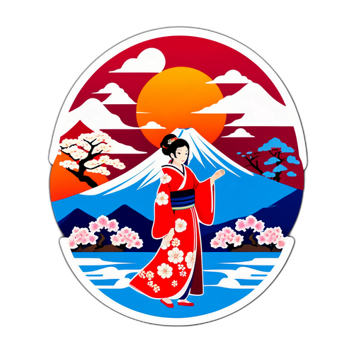 日本文化を象徴するデザインステッカー