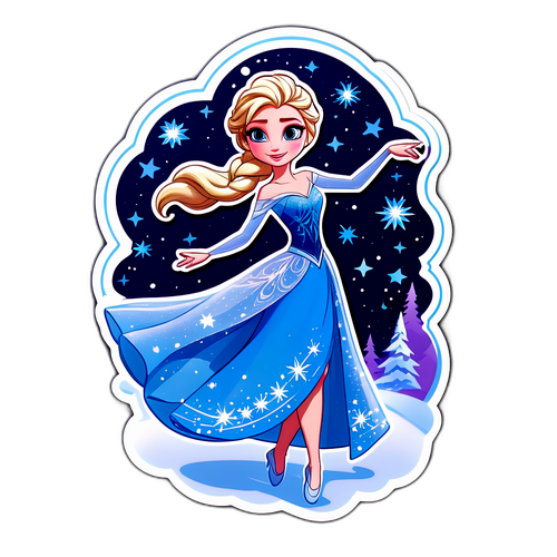 Elsa Widding dansar i snön