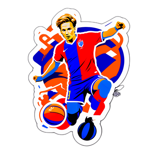 Stiker Luuk de Jong dengan Simbol Belanda