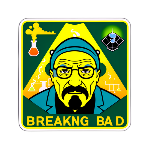 ब्रेकिंग बैड थिम्ड चेतावनी स्टिकर