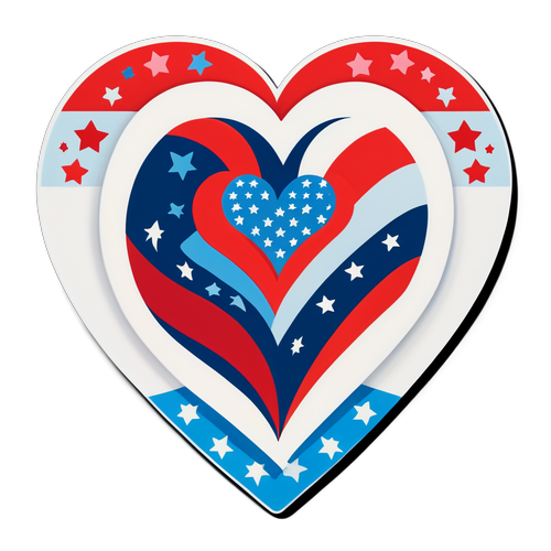 Vote with Love: Celebrate Democracy with Our Heartwarming Election Symbols Sticker!