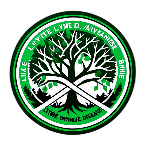 Ribon ng Kamalayan sa Lyme Disease na Nakayakap sa Kalikasan