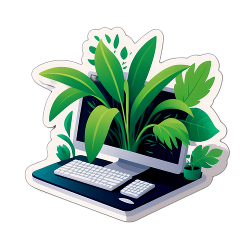 Зелена природа в технологічному світі